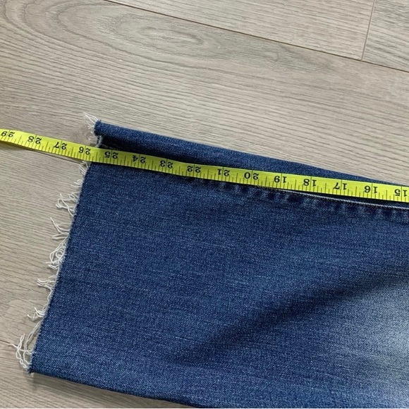 Daze High Rise Raw Hem Straight Leg Ankle Jeans - Picture 14 of 16